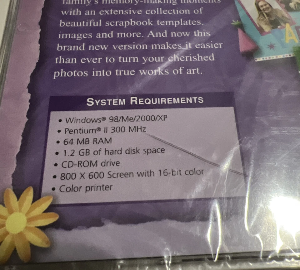 Hallmark (2-Disc PC, 2005) Scrapbook Studio Deluxe Version 3.0 Software - SEALED - Image 3 of 3