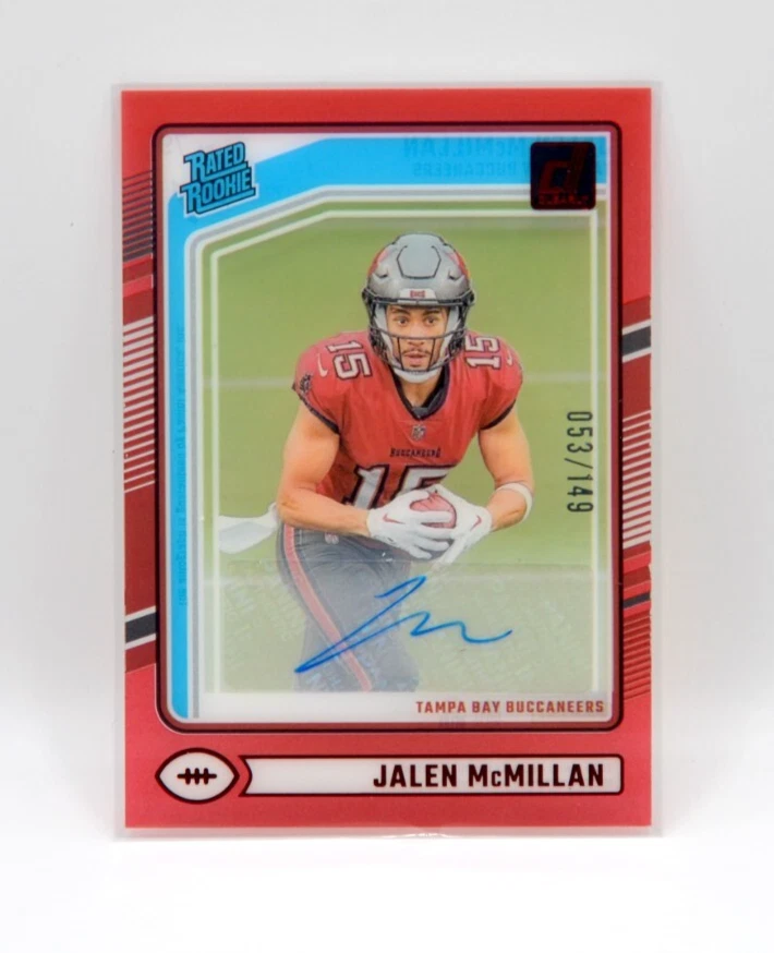 Jalen McMillan Panini Clearly Donruss #79 Autograph-Red