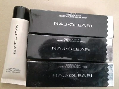 naj-oleari foundation fusion cream-to powder natural effect 3pack no 3 medium