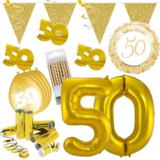 50 JAHRE GOLD - Dekoration Goldene Hochzeit Jubiläum 50. Geburtstag Party Deko