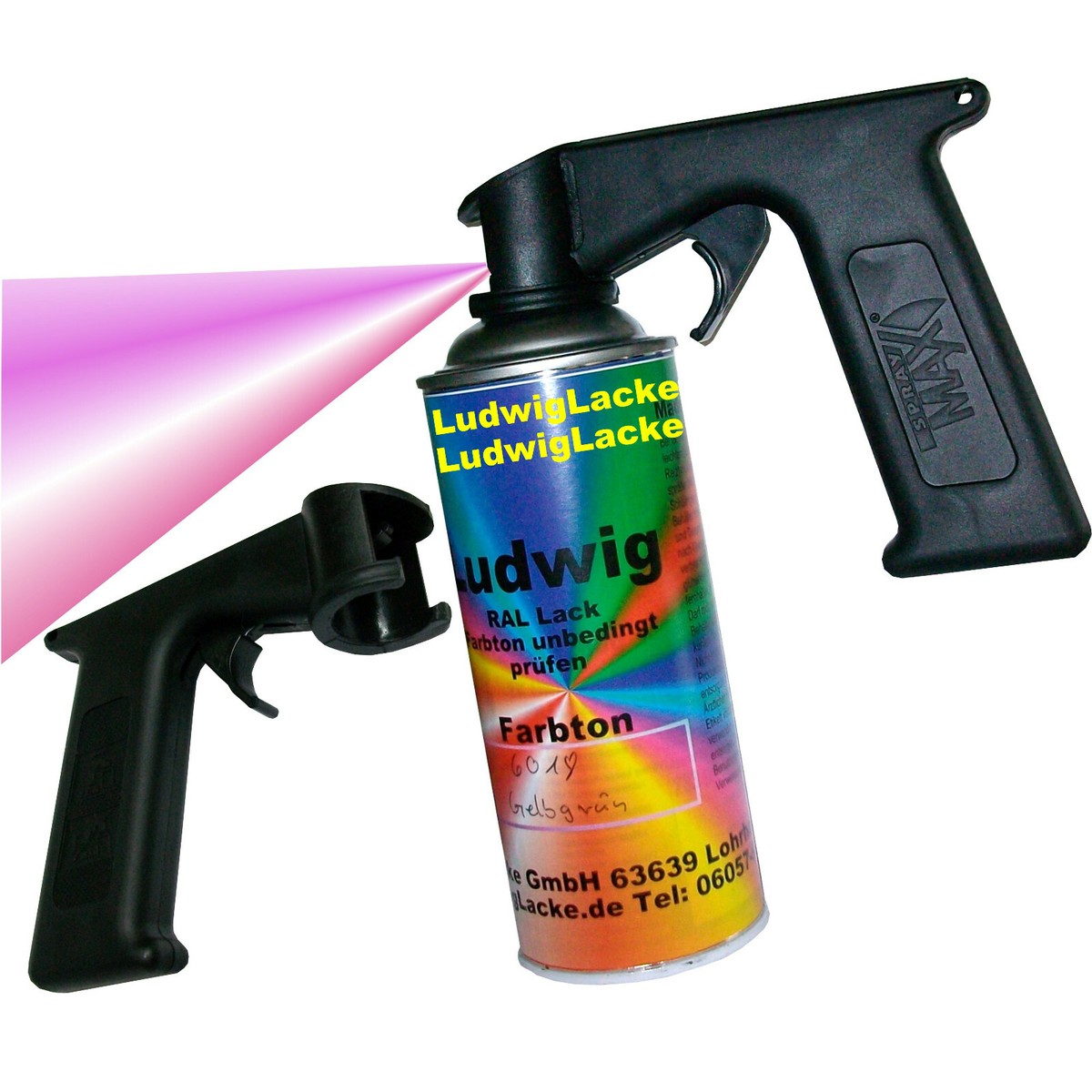 LudwigLacke Spraydosen Set – 5x 400 Ml, RAL 2003 Pastellorange, Glänzend, Für Innen & Außen