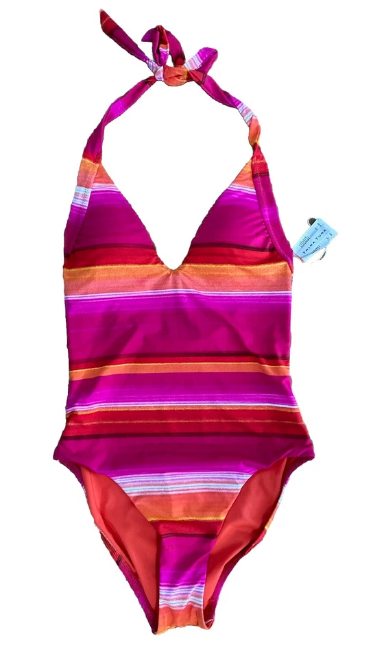 Купальник с бретелью через шею TRINA TURK Pink Solstice 1 шт. размер 6 новый с ценниками - Изображение 2 из 4