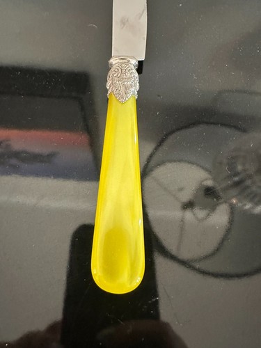 Coltello Eme Posate Napoleone Manico Giallo Perla/Acciaio Inox 18/10 Italia - Foto 3 di 5