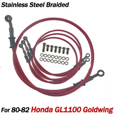 For Honda Front + Rear Brake Line Kit Goldwing 1100 GL1100 Interstate Aspencade