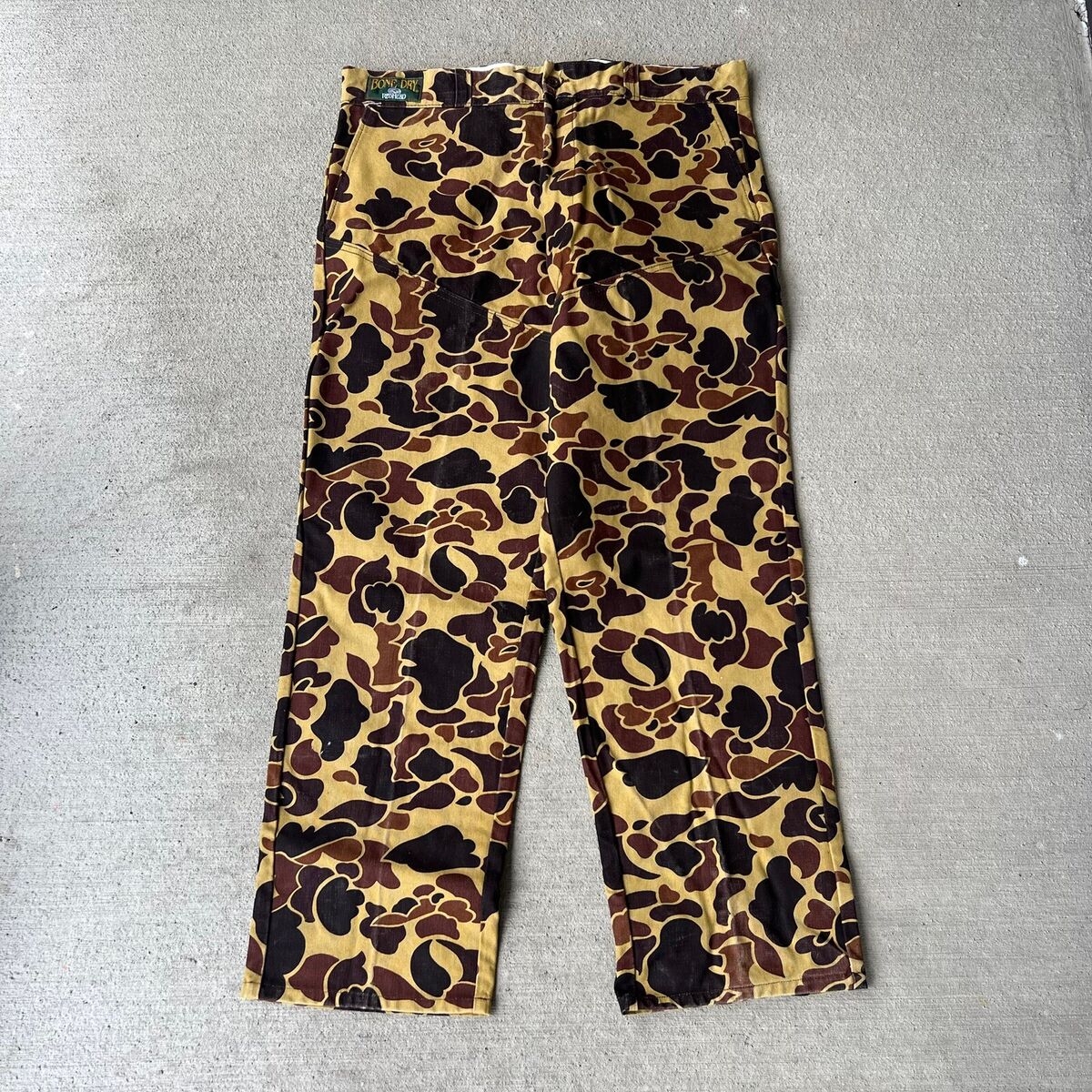 Vintage Bone Dry Duck Camo Pants Mens 38 x 32 Brown Hunting Vintage Bone Dry Duck Camo Pants Mens 38 x 32 Brown Hunting