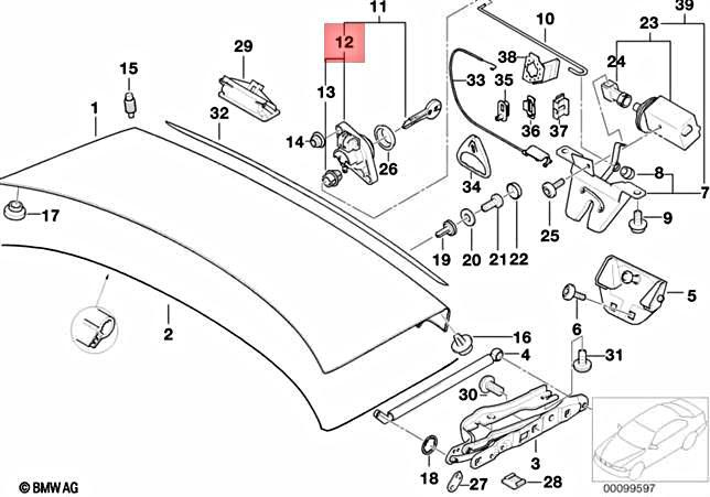 Genuine BMW E39 520d 520i 523i 2.4 525d 525i 525td Catch With Code 