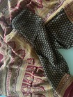 NWT 100% Silk Crepe Saree RITU KUMAR Style Black Red Floral Motif Diwali Pick 1 — photo 8