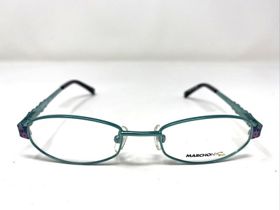 Marchon NYC Kids LAYLA 320 45-17-125 Teal Metal Full Rim Eyeglasses Frame W966