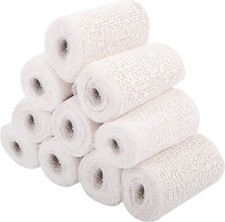 Modelling Plaster Cloth Rolls - 10cm x 2.7m/4 Inches x 2.9 Yards - 10 Pack