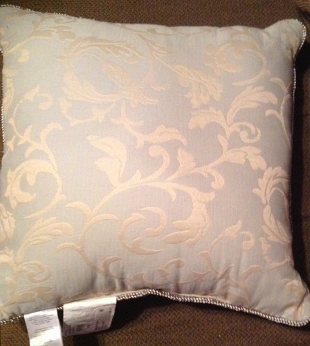 ONE Croscill LORRAINE 18" Square PILLOW DECORATIVE Bedding Throw NEW (HAVE 2) - Afbeelding 6 van 6