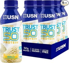 Protein Drink Shake USN Trust 50 Pre-Mixed & Ready Bottles: 6 X 500