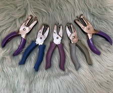 Lot of 5 Handheld Hole Punches Various Shapes Scrapbooking Crafting Art