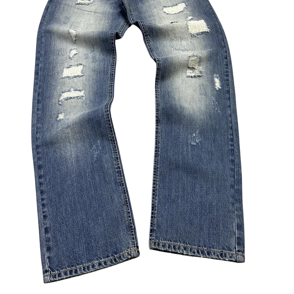 Pantalones de mezclilla azul envejecido Galliano vintage para hombre talla 33 Foto 4 de 4