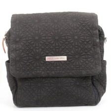 Petunia  Pickle Bottom  Black Embroidered Diaper Bag