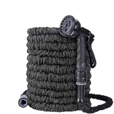 EXPANDABLE HOSEPIPE GARDEN HOSE PIPE MAGIC SNAKE GUN BLACK Metal Fittinngs Uk