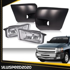 Front Bumper Driving Fog Light Wbumper End Fit For 07-13 Chevy Silverado 1500