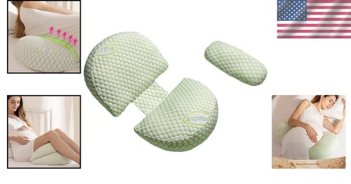 Versatile Pregnancy Pillow for Belly, Back & Side Sleepers - Machine Washable - Picture 2 of 10
