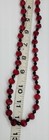 Vintage Faceted Cherry Red + Black Crystal Glass Beaded Necklace — photo 2