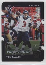 2017 Panini Donruss Press Proof Black Die-Cut 1/1 Tom Savage #283 2j6