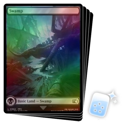 FOIL SWAMP (FULL ART) (302) X4 Final Fantasy FIN Magic MTG MINT CARD | eBay
