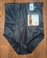 NWT XL MiracleSuit High Waist Brief Shaper Panty Wonderful Edge 2705 Black New