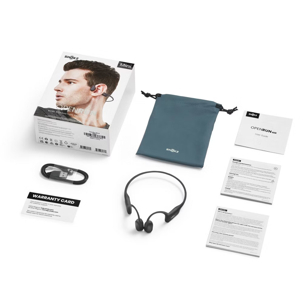 イヤホン Shokz OpenRun MINI Black S803 Shokz OpenRun Mini Bluetooth Wireless Headphones - Black (S803-MN