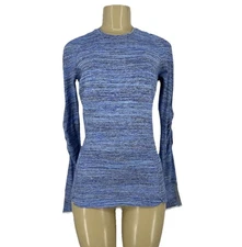 Lululemon 6 Runderful Long Sleeve Space Dye Camo Caspian Blue Sapphire 47-15