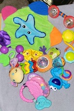 LOTE de 7 piezas de juguete de sonajero mordedor bebé bebé, casa de abuelas monstruo galleta