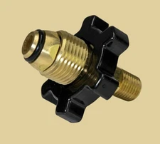 1/4 in. D Brass Male Pipe Thread x Full Flow Soft Nose P.O.L. Propane Fitting