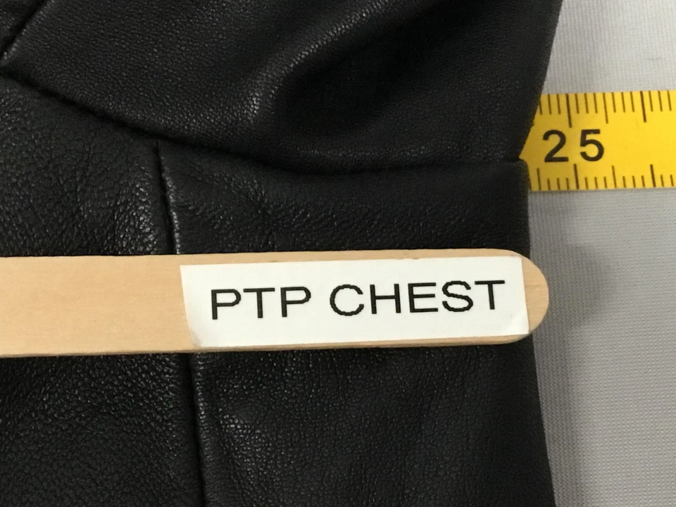 Kenneth Cole Chaqueta de Cuero Para Hombre Grande Negro Blazer Abrigo Genuino Forrado con Botones Foto 4 de 4