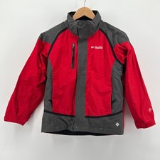 Columbia Bugaboo Titanium Omni-Tech Kids Jacket Red Grey Interchange 10/12