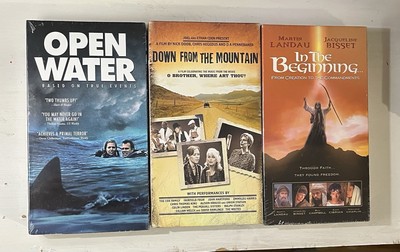 3 Sealed VHS Tapes Brand New Open Water, Down From The Mountain, In The Begining