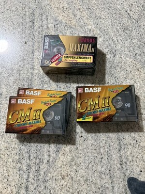 BASF Chrome Maxima II 90 Neu OVP Audio Kassetten 6 Stück