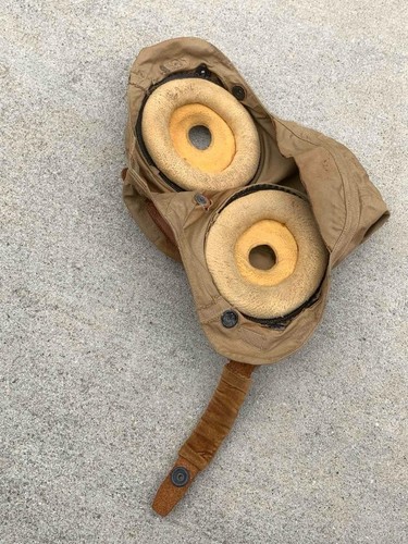 Vintage WWII US Army Air Force USAAC Spec. AN-H-15 Flight Helmet - Size Small - Picture 8 of 12