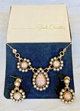 Vintage Sarah Coventry Demi ~ Necklace in Box & Earring Set ~ 