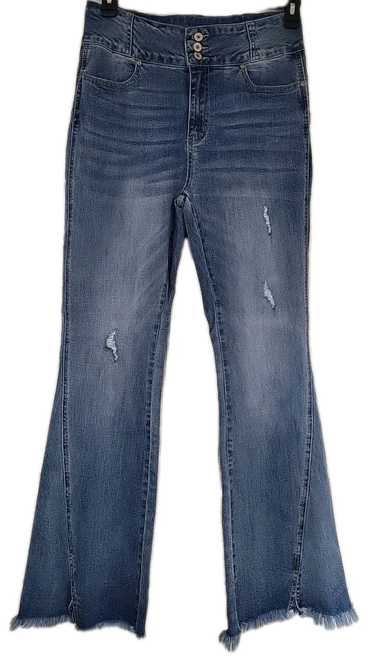 KanCan Womens Dunkirk High Waisted Flare Jeans Size 11/29 Medium Wash KC5203M - Image 3 of 4