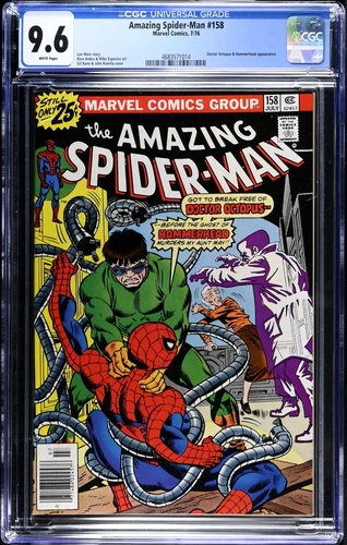 AMAZING SPIDER-MAN #158  CGC 9.6 WP NM+ Marvel Comics 1976 Dr. Octopus Romita v1