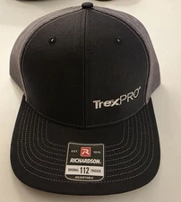 Richardson 112 Company Gear Snapback Hat Cap Mesh Trucker Black NEW 