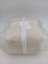Pottery Barn Emery Curtain 50" X 96" Pole Pinch Pleat Blackout Linen Panel Beige