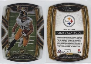 2020 Panini Select Club Level White Prizm Die-Cut Chase Claypool #270 Rookie RC