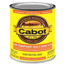 Cabot Samuel 16306-05 QT- Neutral Base- VOC- Semi-Transparent Deck & Siding S...