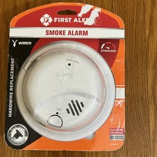 FIRST ALERT Smoke Detector Alarm Sensor HARDWIRED battery backup