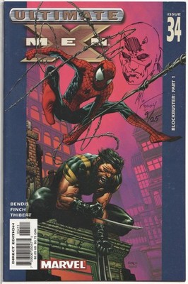 ULTIMATE X-MEN #34 SIGNED THIBERT REMARKED DAREDEVIL SKETCH JAY COA LE 25 MARVEL
