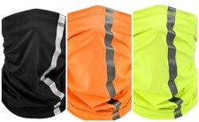 SAFETY Gaiters With Reflective Tape Neck Warmer Head Neckerchief Wrap Bandana