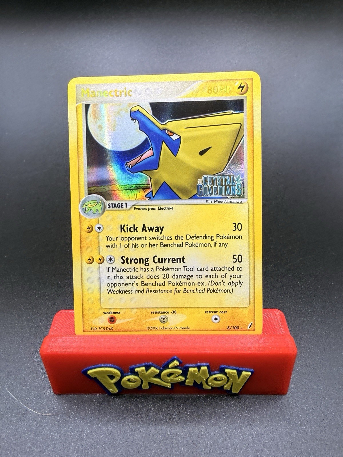 Pokémon TCG Manectric EX Crystal Guardians 8/100 Reverse Holo Holo Rare NM