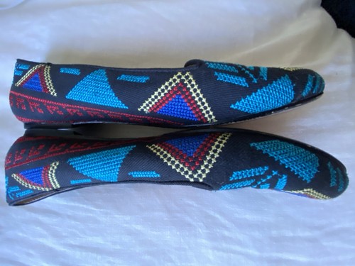 Diana Ferrari Womens Adeline Woven Aztec Colourful Pattern Shoes Mules-Size 9 - Picture 9 of 14