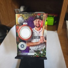 2025 Topps Holiday Cal Raleigh Player Jersey Purple Metallic #/199 Mariners