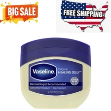 Vaseline Original Healing Petroleum Jelly Slugging Skincare for All Skin, 13 oz