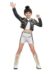 KIDS RUMI COSTUME COSPLAY HALLOWEEN/CHRISMTAS COSTUME SINGER DRESS STAGE COSTUME