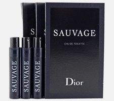 Dior 3 Piece Sauvage Eau De Toilette EDT Sample Spray .03oz, 1ml New in Card